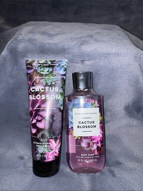 Bath and Body Works Cactus Blossom Body Wash and Cream Set
